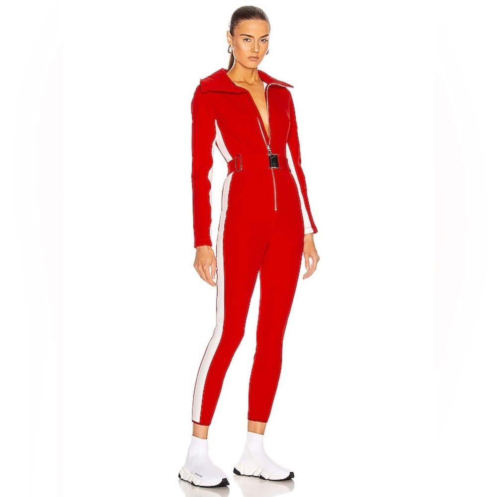 Red and White Striped Jumpsuit